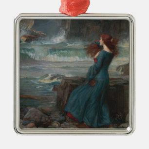 Miranda (by John William Waterhouse) Metal Ornament