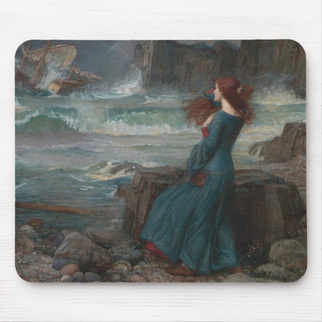 Miranda (by John William Waterhouse) Mouse Pad (Front)