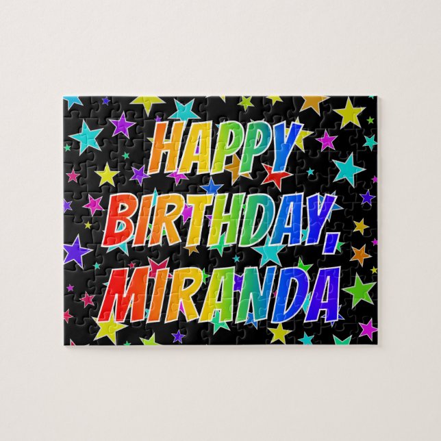 "MIRANDA" First Name, Fun "HAPPY BIRTHDAY" Jigsaw Puzzle (Horizontal)