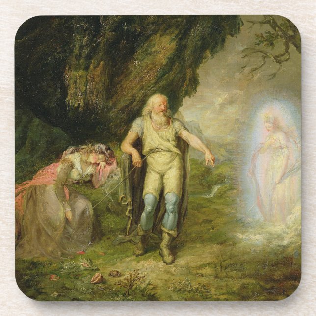 Miranda, Prospero and Ariel, from 'The Tempest' by Coaster (Front)
