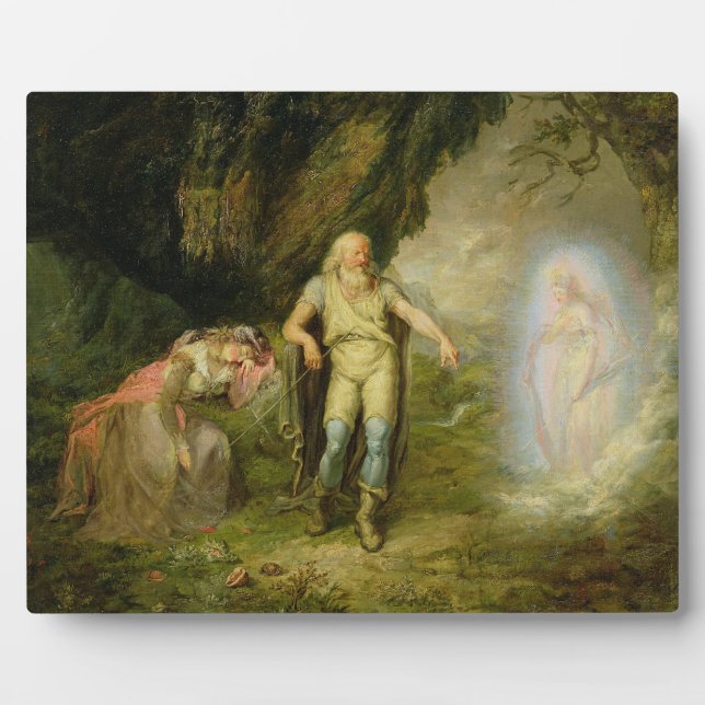 Miranda, Prospero and Ariel, from 'The Tempest' by Plaque (Front)