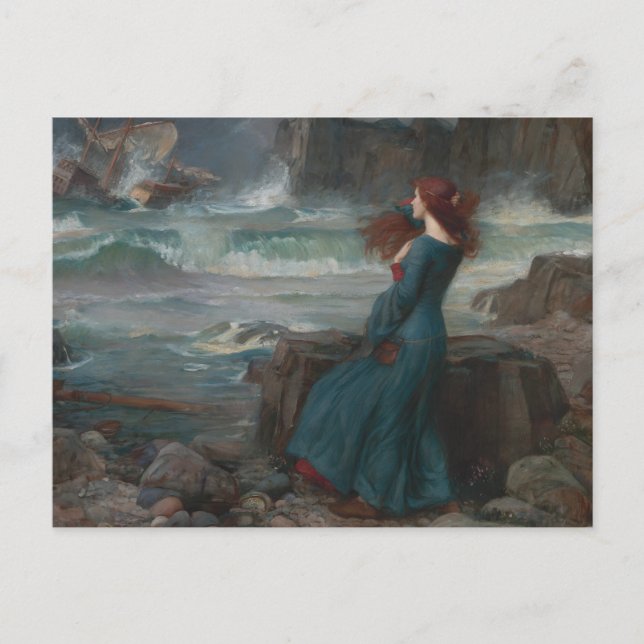 Miranda Tempest John William Waterhouse Art Postcard (Front)