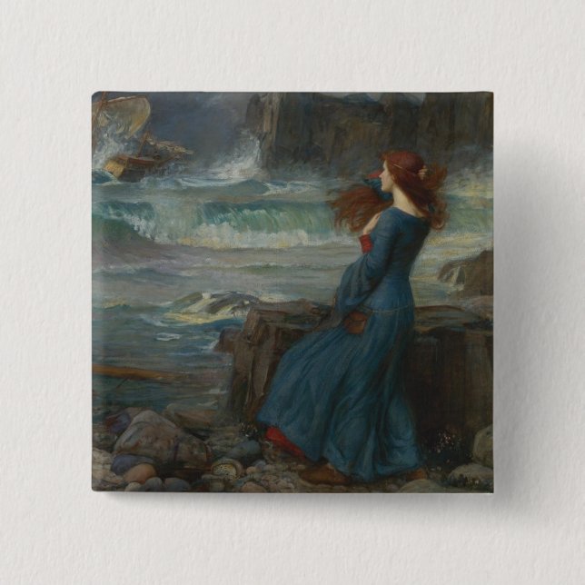 Miranda (The Tempest) 15 Cm Square Badge (Front)