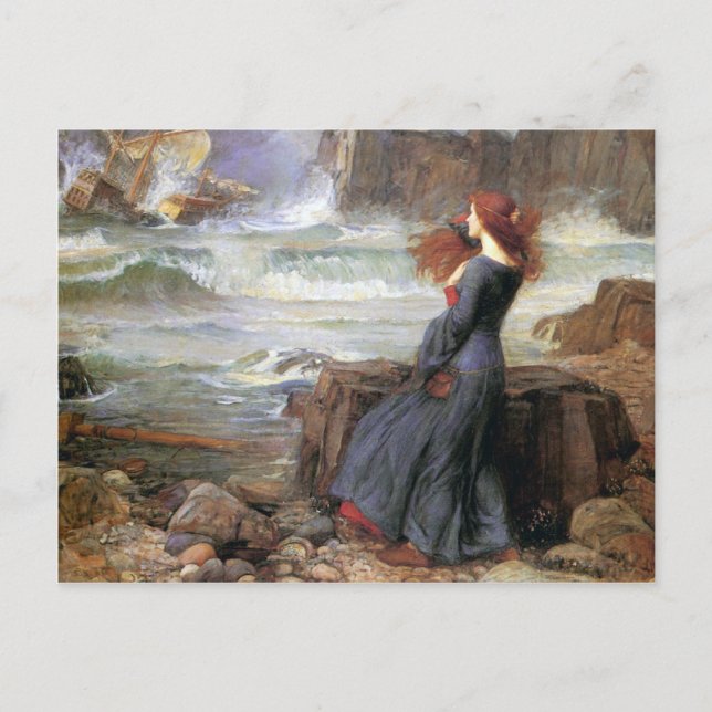 Miranda - The Tempest - John William Waterhouse Postcard (Front)