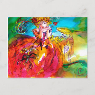 MIRANDOLINA ,Venetian Carnival Mask Postcard