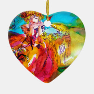 MIRANDOLINA  / Venetian Carnival Masks Ceramic Ornament