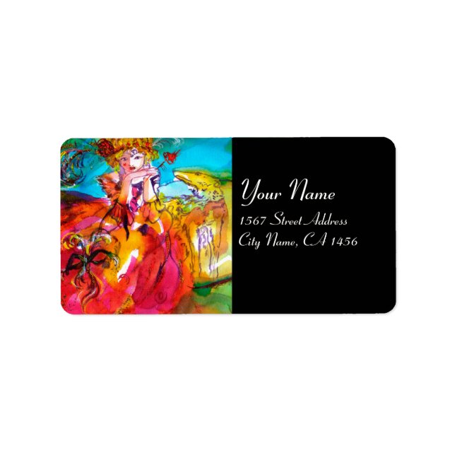 MIRANDOLINA  / Venetian Carnival Masks Label (Front)