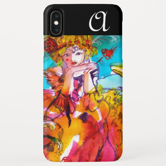 MIRANDOLINA Venetian Carnival Masks Monogram Case-Mate iPhone Case (Back)
