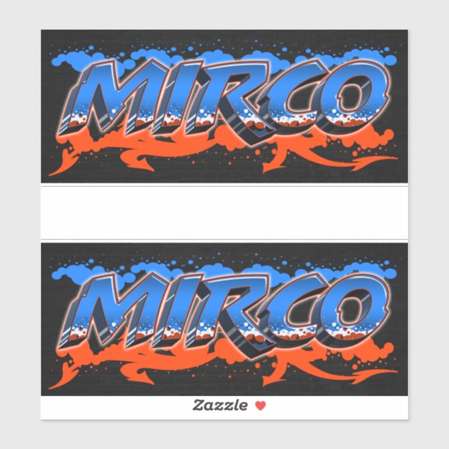 Mirco First Name Name Graffiti Decal Sticker (Sheet)