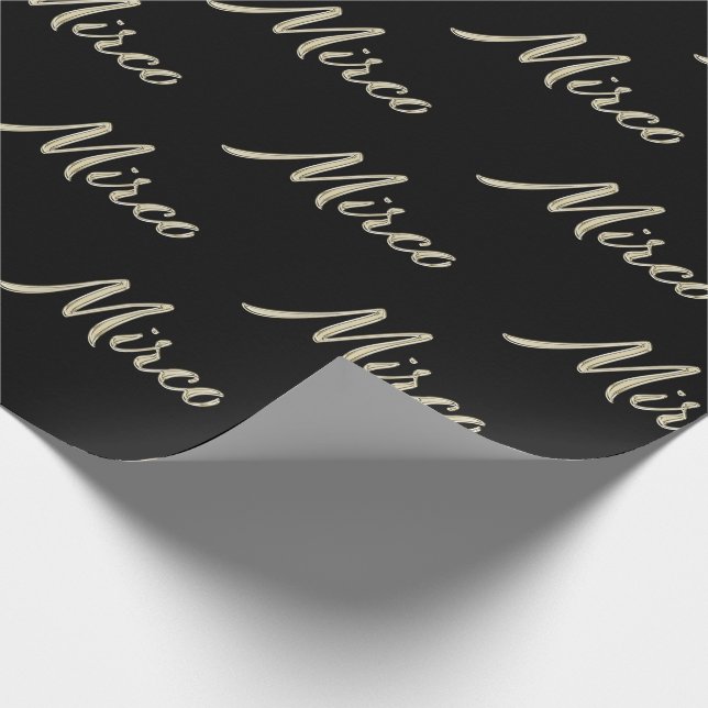 Mirco First name name of fine gift paper (Corner)
