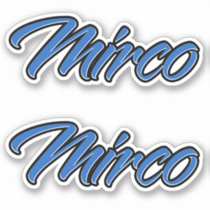 Mirco name blue sticker sticker embroiderset