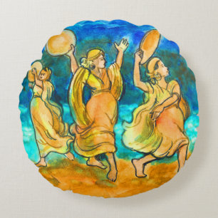 Miriam’s Song of the Sea Round Cushion