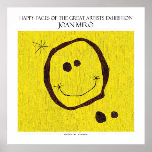 miro happy face poster 11"x11"