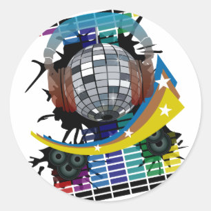 Mirror Ball Classic Round Sticker