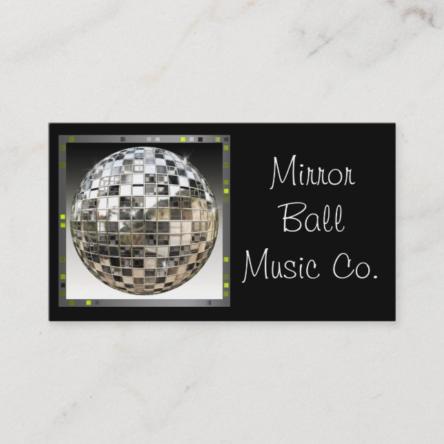 Mirror Ball Music Business Card (Front)