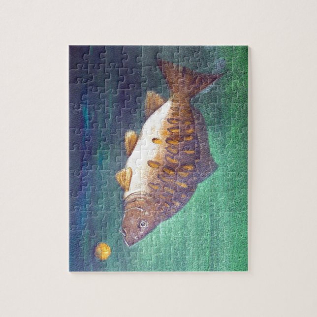 Mirror carp Fishing Jigsaw Puzzle (Vertical)