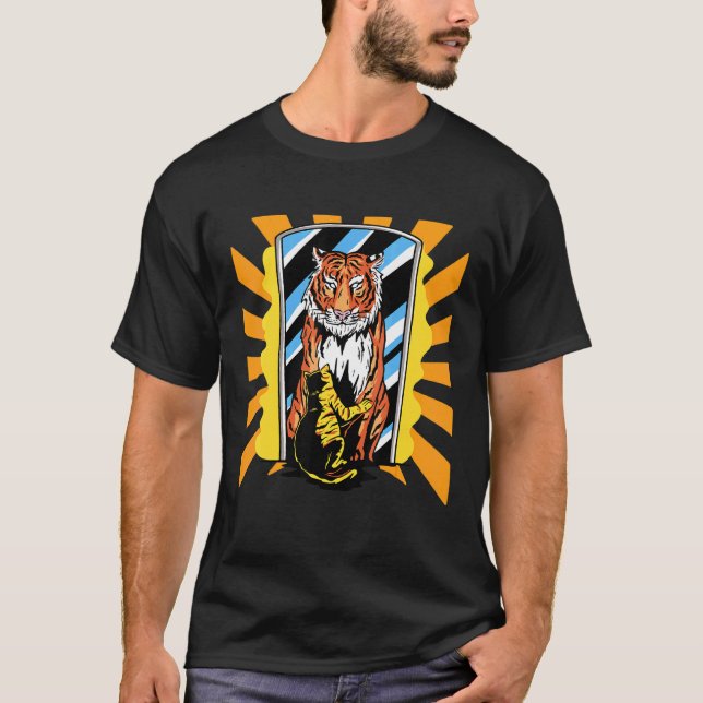Mirror Cats Tiger T-Shirt (Front)