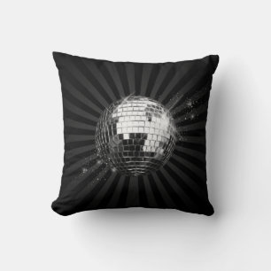 Mirror Disco Ball on Black Cushion