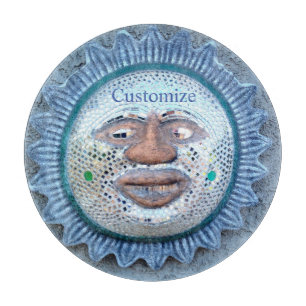 mirror glass sun face Thunder_Cove Cutting Board