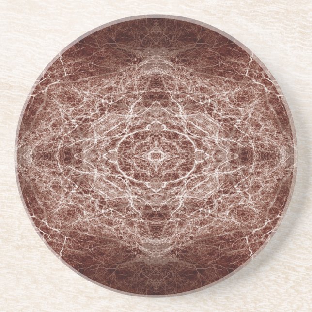 Mirror image tree pattern coaster (Front)
