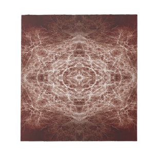 Mirror image tree pattern notepad