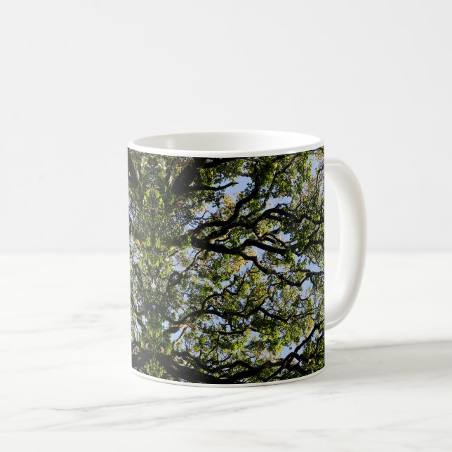 Mirror image trees coffee mug (Front Right)