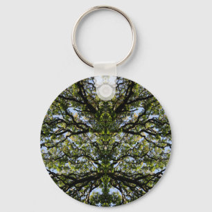 Mirror image trees key ring