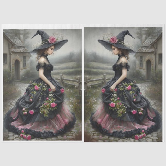 Mirror image Willow Witch Tissue Paper (Front)