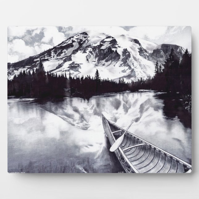 Mirror Lake and Mountains Plaque (Front)