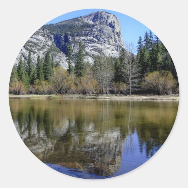 Mirror Lake Classic Round Sticker (Front)