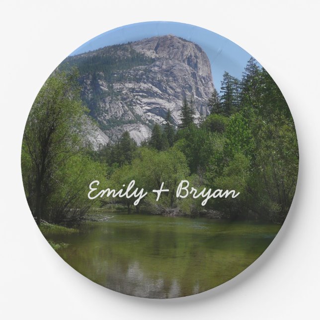 Mirror Lake I in Yosemite National Park Paper Plate (Front)