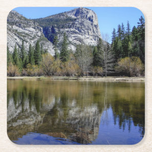 Mirror Lake Square Paper Coaster
