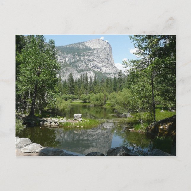 Mirror Lake View in Yosemite National Park Postcard (Front)