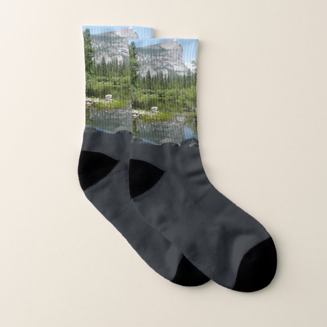 Mirror Lake View in Yosemite National Park Socks (Pair)