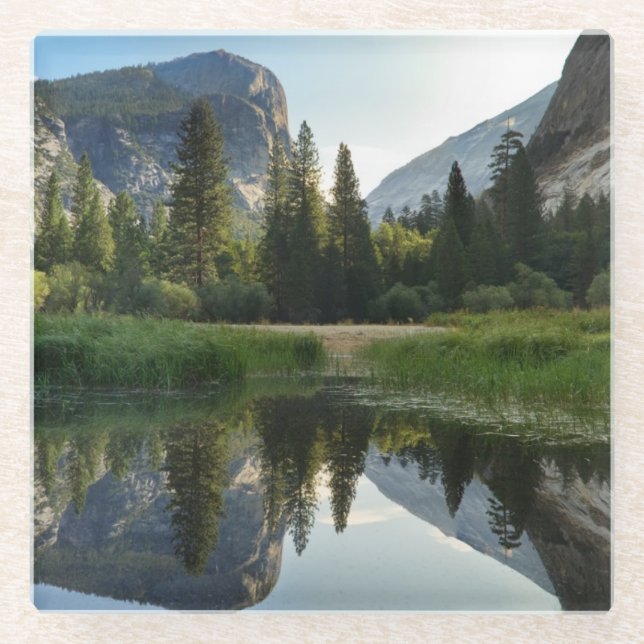 Mirror Lake, Yosemite Glass Coaster (Front)
