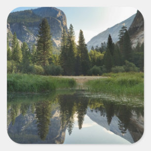 Mirror Lake, Yosemite Square Sticker