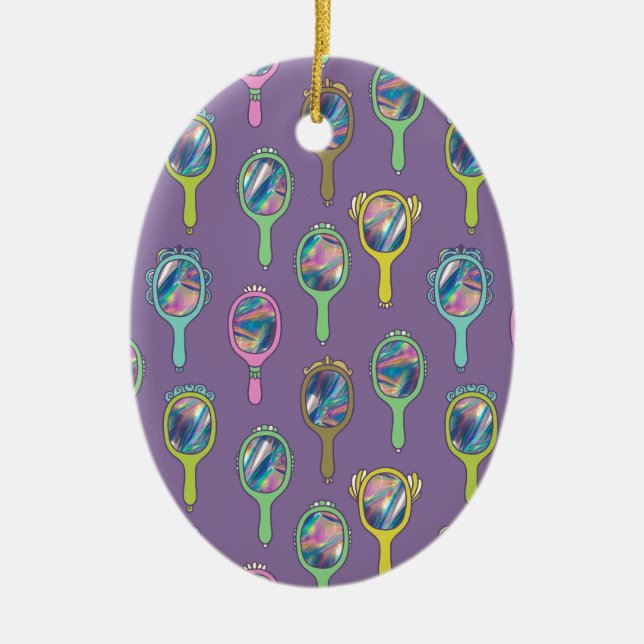 mirror mirror ceramic tree decoration (Front)