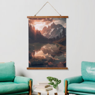 Mirror Mountains Hanging Tapestry