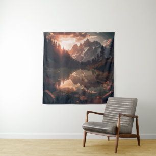 Mirror Mountains Tapestry