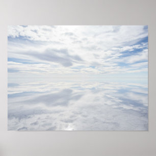 Mirror of the Sky: Surreal Salt Flat Reflection Poster