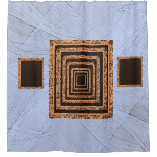 Mirror orange grey showercurtain shower curtain