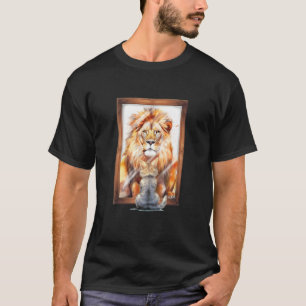 Mirror Reflection From Cat to Lion T-Shirt