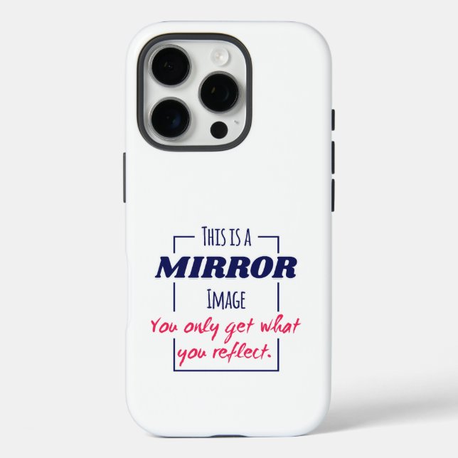 Mirror Reflection Mindset Motivational Design Case-Mate iPhone Case (Back)