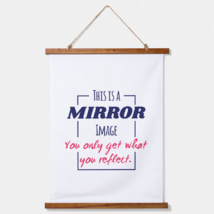 Mirror Reflection Mindset Motivational Design Hanging Tapestry