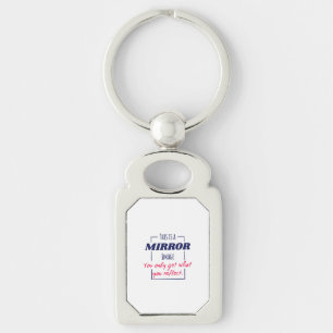 Mirror Reflection Mindset Motivational Design Key Ring