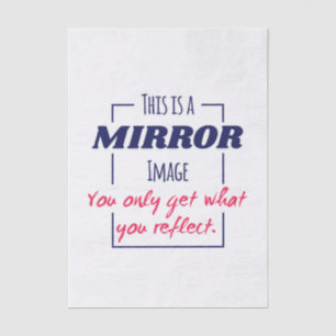 Mirror Reflection Mindset Motivational Design Tissue Paper