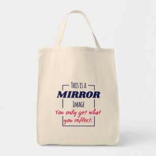 Mirror Reflection Mindset Motivational Design Tote Bag