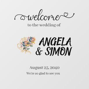 Mirror Wedding Welcome Sign. Personalise.