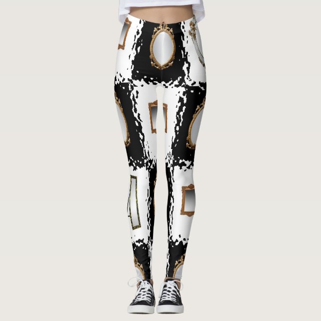 mirror white black leggings long teenager (Front)