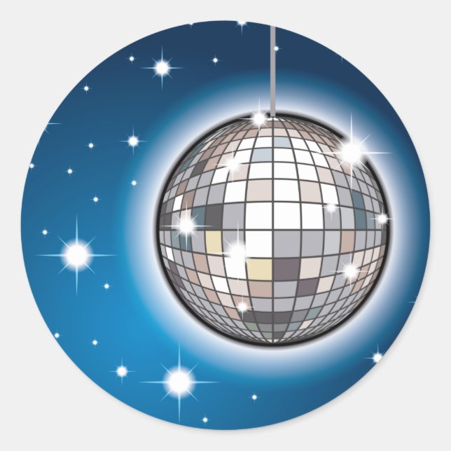 Mirrorball 2 classic round sticker (Front)